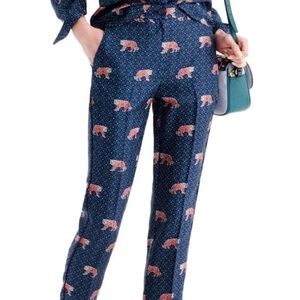 J.Crew silk tiger pants